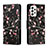 Leather Case Stands Fashionable Pattern Flip Cover Holder H01X for Samsung Galaxy A53 5G Black