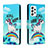 Leather Case Stands Fashionable Pattern Flip Cover Holder H01X for Samsung Galaxy A53 5G Sky Blue