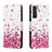 Leather Case Stands Fashionable Pattern Flip Cover Holder H01X for Samsung Galaxy S23 5G