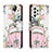 Leather Case Stands Fashionable Pattern Flip Cover Holder H02X for Samsung Galaxy A53 5G Pink