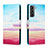 Leather Case Stands Fashionable Pattern Flip Cover Holder H02X for Samsung Galaxy S22 5G