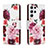 Leather Case Stands Fashionable Pattern Flip Cover Holder H02X for Samsung Galaxy S22 Ultra 5G