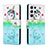 Leather Case Stands Fashionable Pattern Flip Cover Holder H02X for Samsung Galaxy S23 Ultra 5G