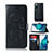 Leather Case Stands Fashionable Pattern Flip Cover Holder JX1 for Samsung Galaxy S20 FE (2022) 5G Black