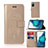 Leather Case Stands Fashionable Pattern Flip Cover Holder JX1 for Samsung Galaxy S20 FE 4G Gold