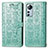 Leather Case Stands Fashionable Pattern Flip Cover Holder L01 for Xiaomi Mi 12S 5G Green