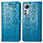 Leather Case Stands Fashionable Pattern Flip Cover Holder L01 for Xiaomi Mi 12S Pro 5G Blue