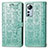 Leather Case Stands Fashionable Pattern Flip Cover Holder L01 for Xiaomi Mi 12S Pro 5G Green