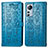 Leather Case Stands Fashionable Pattern Flip Cover Holder L01 for Xiaomi Mi 12X 5G Blue