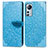 Leather Case Stands Fashionable Pattern Flip Cover Holder L02 for Xiaomi Mi 12 Lite 5G Sky Blue