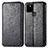 Leather Case Stands Fashionable Pattern Flip Cover Holder S01D for Google Pixel 5a 5G Black