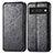 Leather Case Stands Fashionable Pattern Flip Cover Holder S01D for Google Pixel 6 5G Black