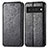 Leather Case Stands Fashionable Pattern Flip Cover Holder S01D for Google Pixel 6 Pro 5G Black