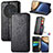 Leather Case Stands Fashionable Pattern Flip Cover Holder S01D for Huawei Honor Magic3 Pro 5G