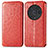 Leather Case Stands Fashionable Pattern Flip Cover Holder S01D for Huawei Honor Magic3 Pro 5G Red