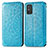 Leather Case Stands Fashionable Pattern Flip Cover Holder S01D for Huawei Honor X10 Max 5G Blue