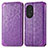 Leather Case Stands Fashionable Pattern Flip Cover Holder S01D for Huawei Nova 9 SE Purple