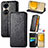 Leather Case Stands Fashionable Pattern Flip Cover Holder S01D for Huawei P50