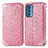 Leather Case Stands Fashionable Pattern Flip Cover Holder S01D for Motorola Moto Edge S Pro 5G