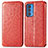 Leather Case Stands Fashionable Pattern Flip Cover Holder S01D for Motorola Moto Edge S Pro 5G Red