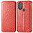 Leather Case Stands Fashionable Pattern Flip Cover Holder S01D for Motorola Moto G Power (2022) Red