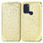 Leather Case Stands Fashionable Pattern Flip Cover Holder S01D for Motorola Moto G60s