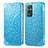 Leather Case Stands Fashionable Pattern Flip Cover Holder S01D for OnePlus 9 Pro 5G Blue