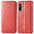 Leather Case Stands Fashionable Pattern Flip Cover Holder S01D for OnePlus Nord CE 5G Red