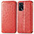 Leather Case Stands Fashionable Pattern Flip Cover Holder S01D for Oppo A16s Red