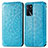 Leather Case Stands Fashionable Pattern Flip Cover Holder S01D for Oppo A54s Blue