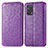 Leather Case Stands Fashionable Pattern Flip Cover Holder S01D for Oppo A74 4G Purple