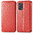 Leather Case Stands Fashionable Pattern Flip Cover Holder S01D for Oppo A74 4G Red