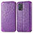 Leather Case Stands Fashionable Pattern Flip Cover Holder S01D for Oppo F19 Purple
