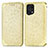 Leather Case Stands Fashionable Pattern Flip Cover Holder S01D for Oppo Find X5 5G Gold