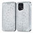 Leather Case Stands Fashionable Pattern Flip Cover Holder S01D for Oppo Find X5 5G Silver