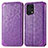 Leather Case Stands Fashionable Pattern Flip Cover Holder S01D for Oppo Find X5 Pro 5G Purple