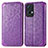 Leather Case Stands Fashionable Pattern Flip Cover Holder S01D for Oppo Reno7 Pro 5G Purple