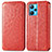 Leather Case Stands Fashionable Pattern Flip Cover Holder S01D for Realme Narzo 50 Pro 5G Red