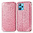 Leather Case Stands Fashionable Pattern Flip Cover Holder S01D for Realme Q5 5G