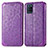 Leather Case Stands Fashionable Pattern Flip Cover Holder S01D for Realme V11 5G Purple