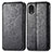 Leather Case Stands Fashionable Pattern Flip Cover Holder S01D for Samsung Galaxy A03 Core Black