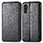 Leather Case Stands Fashionable Pattern Flip Cover Holder S01D for Samsung Galaxy A04s Black