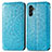 Leather Case Stands Fashionable Pattern Flip Cover Holder S01D for Samsung Galaxy A04s Blue