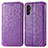 Leather Case Stands Fashionable Pattern Flip Cover Holder S01D for Samsung Galaxy A04s Purple