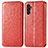 Leather Case Stands Fashionable Pattern Flip Cover Holder S01D for Samsung Galaxy A04s Red