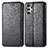 Leather Case Stands Fashionable Pattern Flip Cover Holder S01D for Samsung Galaxy A13 4G Black