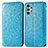 Leather Case Stands Fashionable Pattern Flip Cover Holder S01D for Samsung Galaxy A13 4G Blue