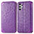 Leather Case Stands Fashionable Pattern Flip Cover Holder S01D for Samsung Galaxy A13 4G Purple