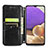 Leather Case Stands Fashionable Pattern Flip Cover Holder S01D for Samsung Galaxy A32 4G