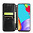 Leather Case Stands Fashionable Pattern Flip Cover Holder S01D for Samsung Galaxy A52 4G
